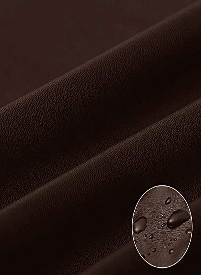 XMNTG Set of 2 Stretch Armrest Covers PU Leather Dark Brown Arm Covers Waterproof Anti-Slip Furniture Protector Armrest Covers for Sofa Chairs Recliner Sofa Couch (Dark Brown) - Image 3